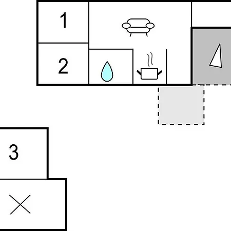 Three-bedroom In Hébergement de vacances Hemmet